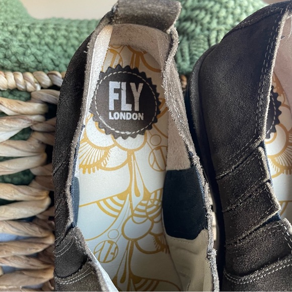 Fly London Wate Slip On Suede Ankle Booties Brown Women’s Size 8/39 - Picture 7 of 12